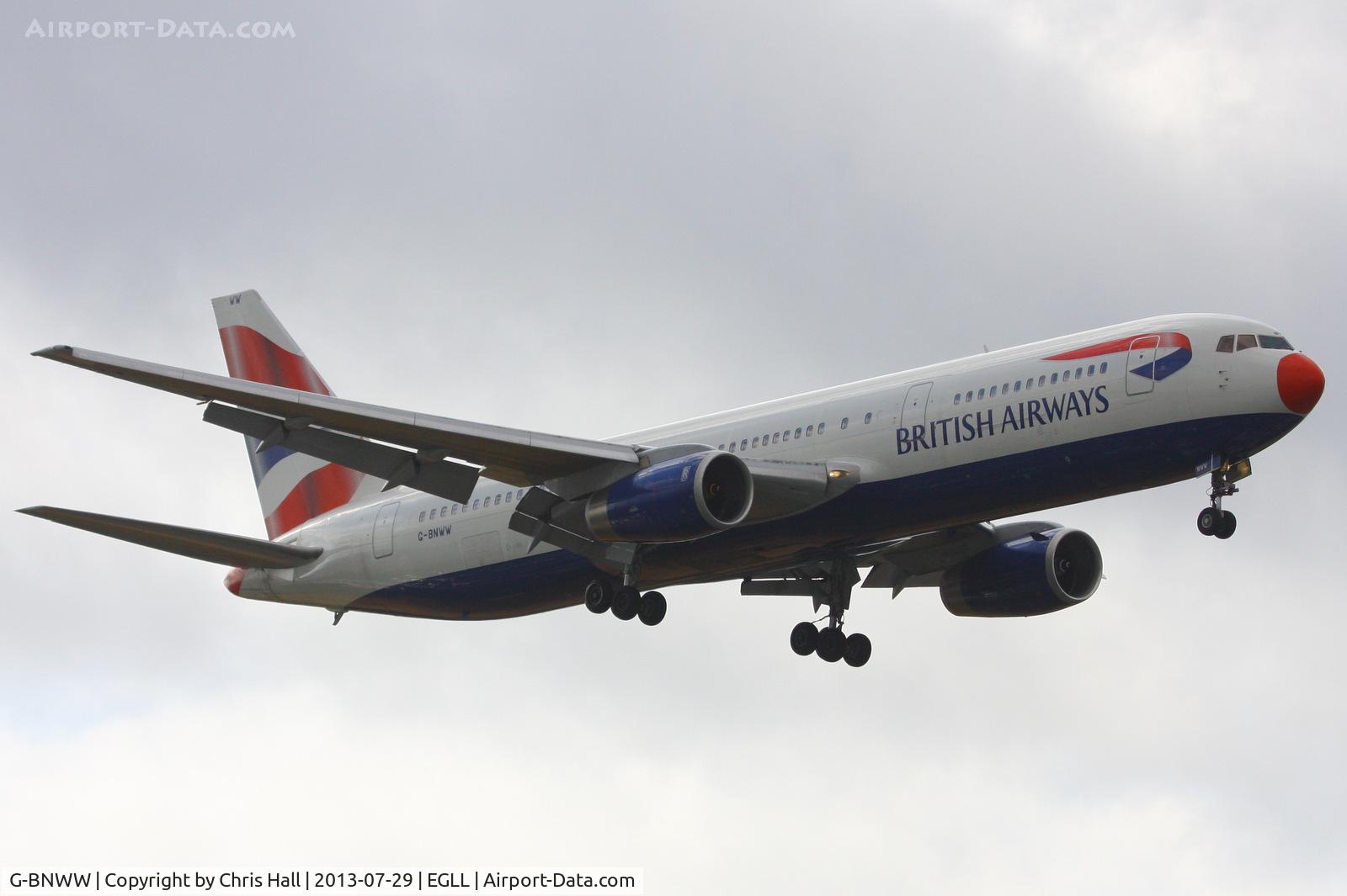 G-BNWW, 1993 Boeing 767-336/ER C/N 25831, British Airways