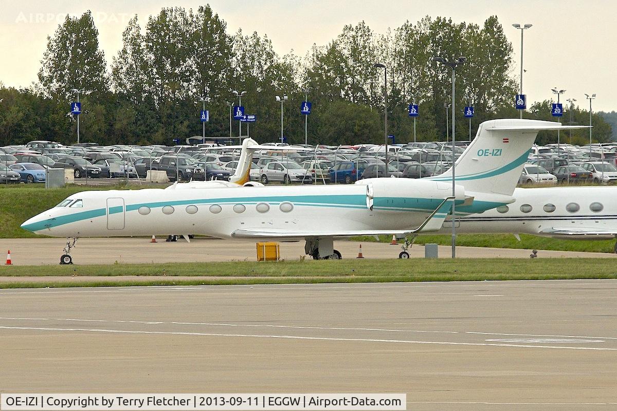 OE-IZI, 2010 Gulfstream Aerospace GV-SP (G550) C/N 5302, At Luton Airport