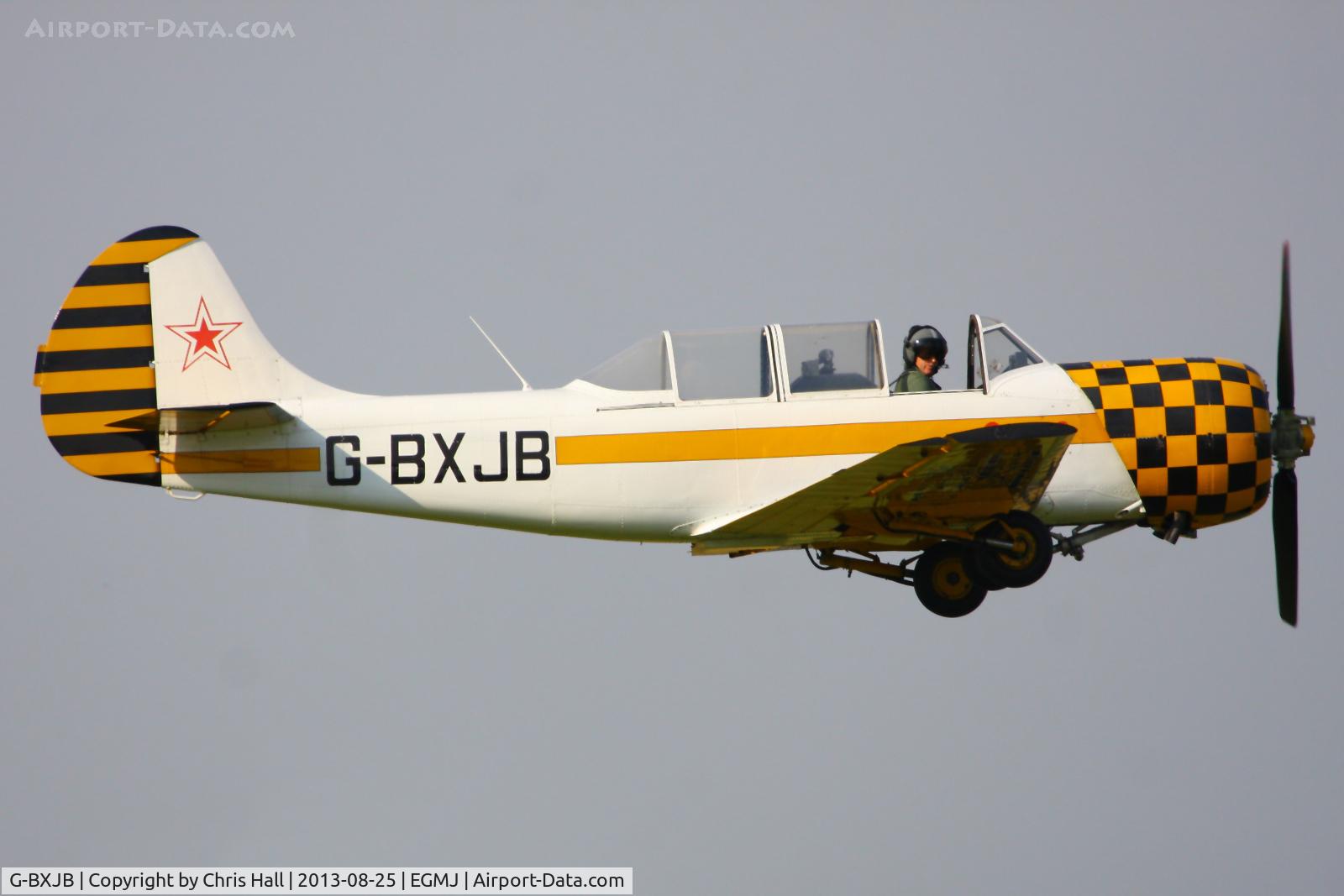 G-BXJB, 1987 Bacau Yak-52 C/N 877403, at the Little Gransden Air & Vintage Vehicle Show