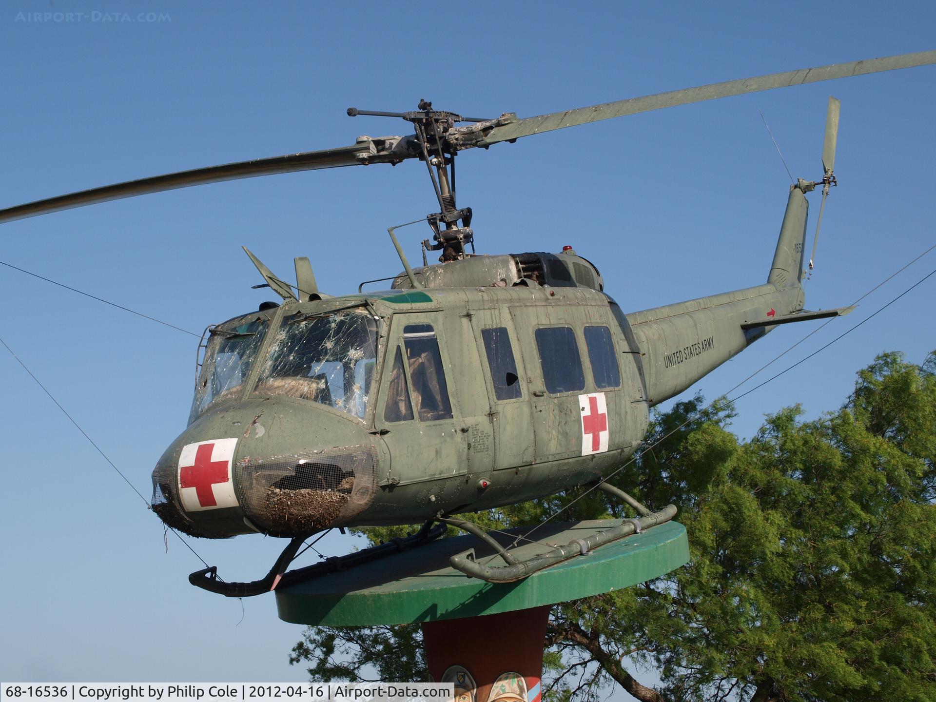 68-16536, 1968 Bell UH-1H Iroquois C/N 11195, Maverick County Lake Park, Eagle Pass