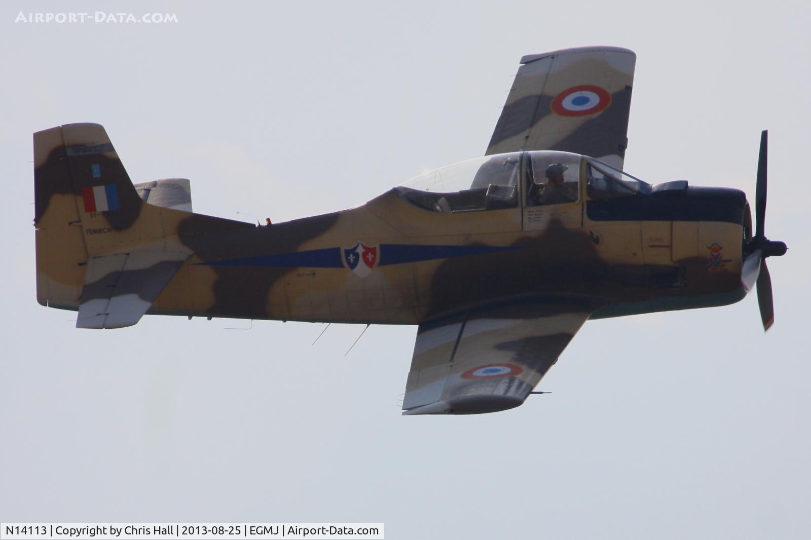 N14113, 1951 North American T-28A Fennec C/N 81-1, at the Little Gransden Air & Vintage Vehicle Show