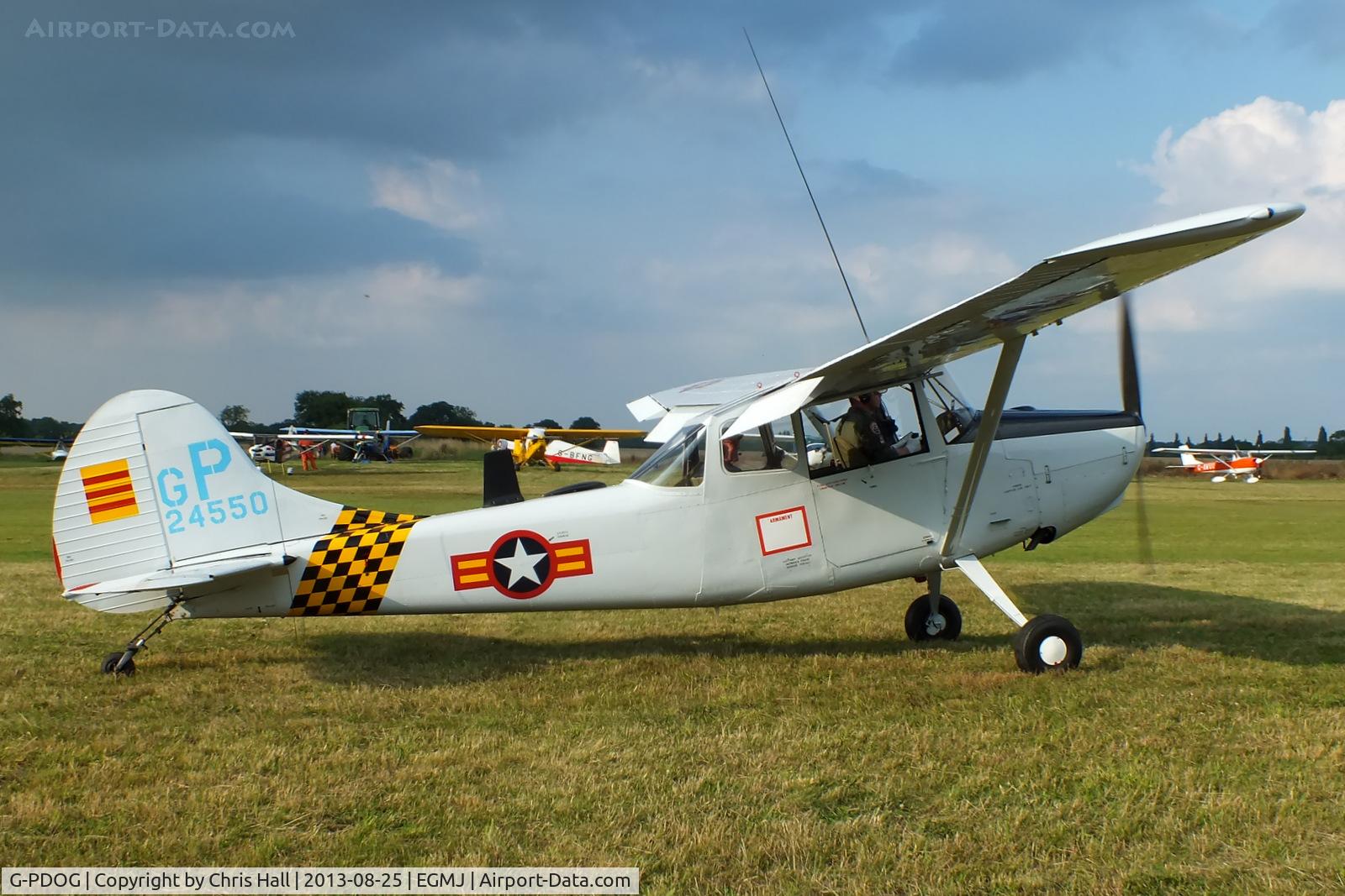 G-PDOG, 1957 Cessna 305C C/N 24550, at the Little Gransden Air & Vintage Vehicle Show