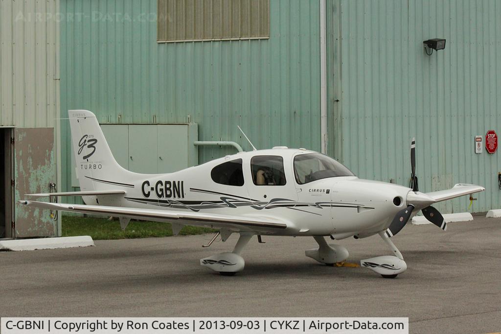 C-GBNI, 2007 Cirrus SR22 G3 GTS Turbo C/N 2531, Cirrus SR22 sits on the ramp at Buttonville Municipal Airport.