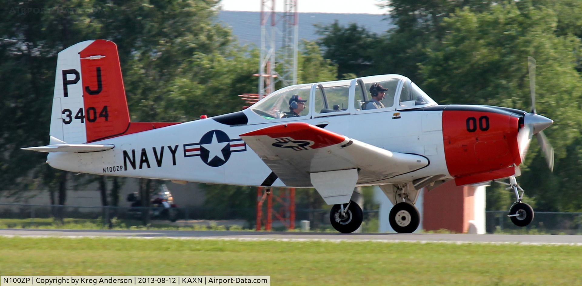 N100ZP, 1955 Beech D-45 (T-34B) Mentor C/N BG-4, Beech D-45 Mentor taking off of runway 31.