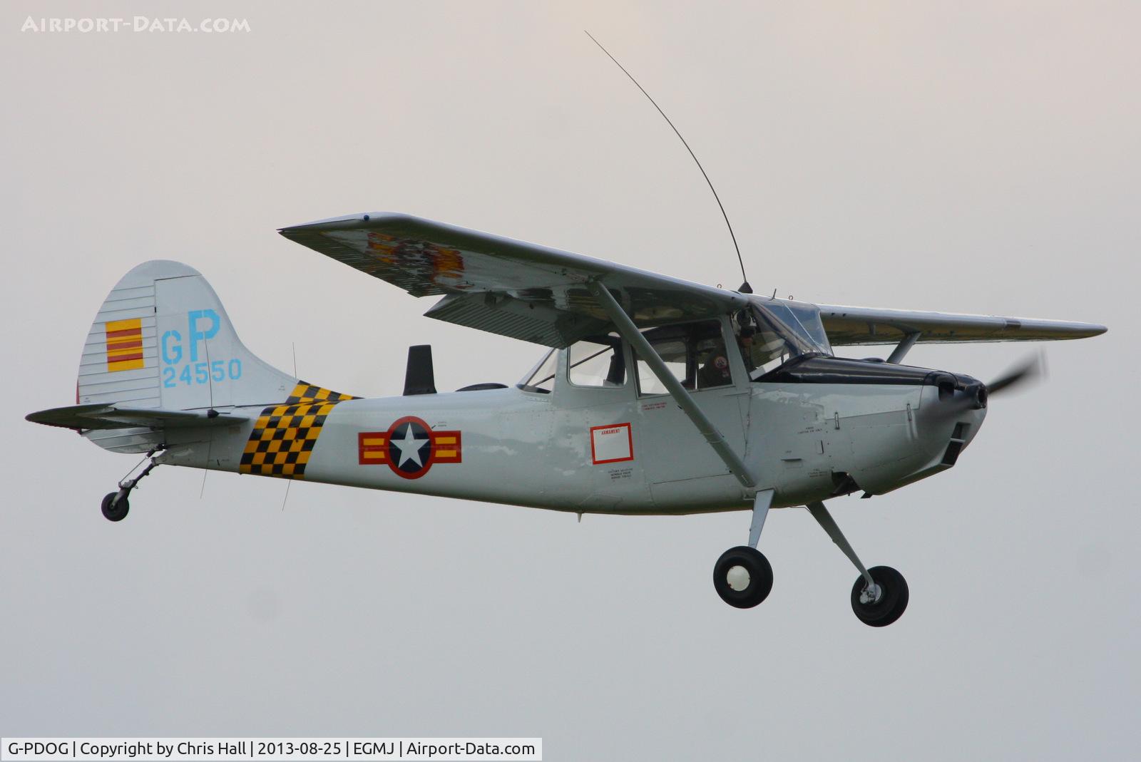 G-PDOG, 1957 Cessna 305C C/N 24550, at the Little Gransden Air & Vintage Vehicle Show