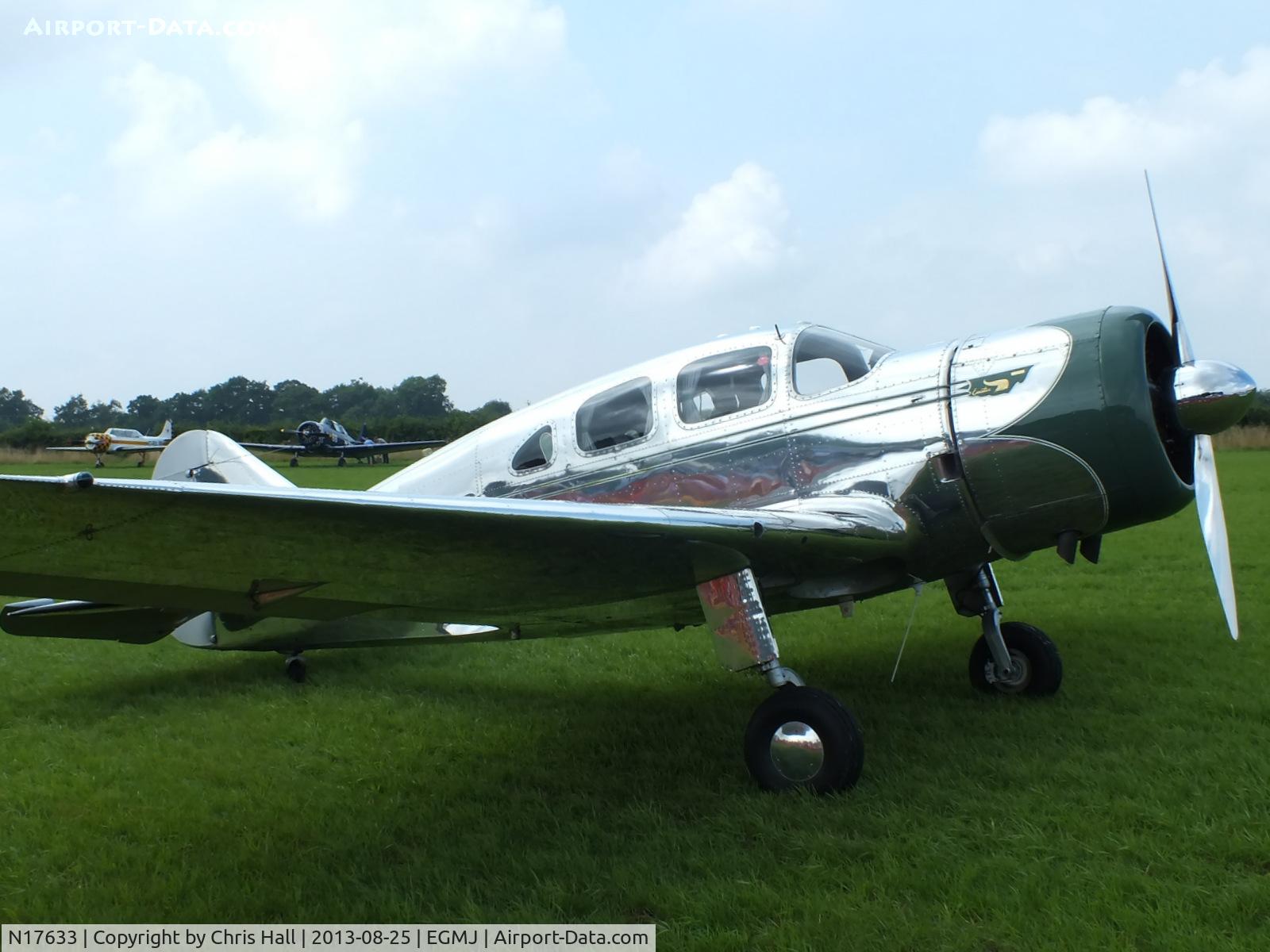 N17633, 1939 Spartan 7W Executive C/N 21, at the Little Gransden Air & Vintage Vehicle Show