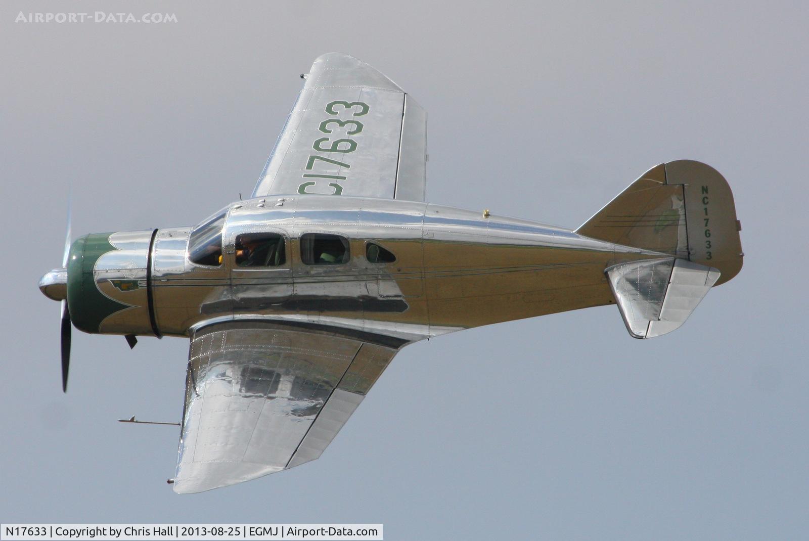 N17633, 1939 Spartan 7W Executive C/N 21, at the Little Gransden Air & Vintage Vehicle Show