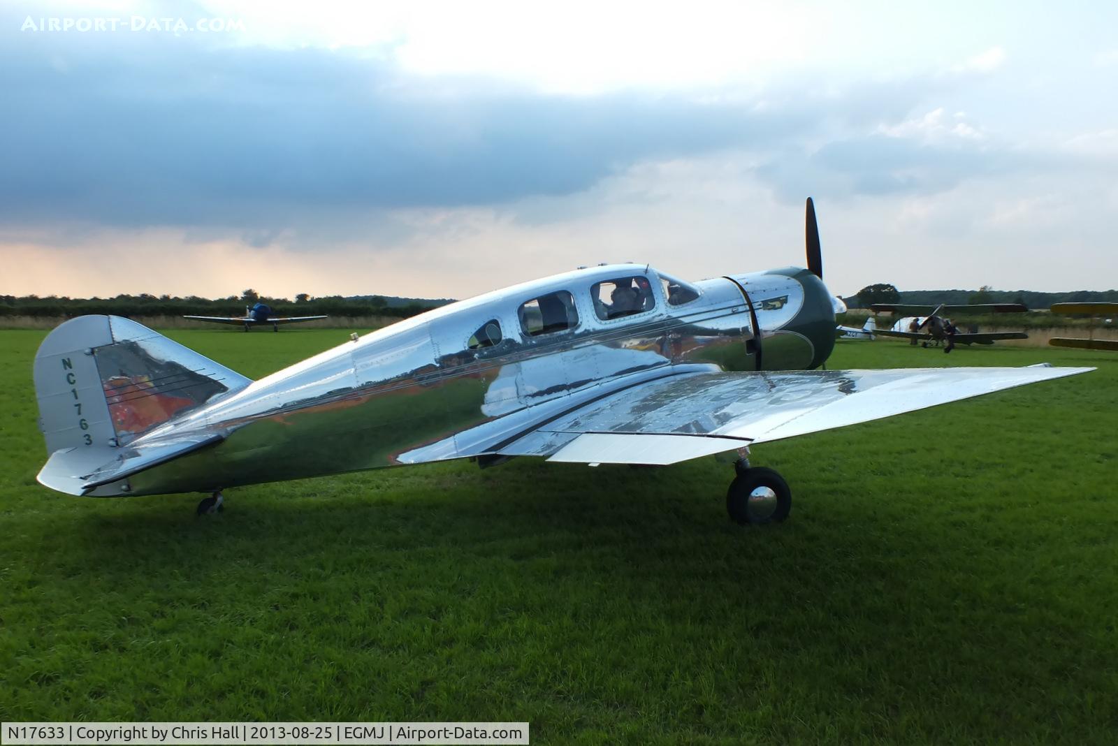 N17633, 1939 Spartan 7W Executive C/N 21, at the Little Gransden Air & Vintage Vehicle Show