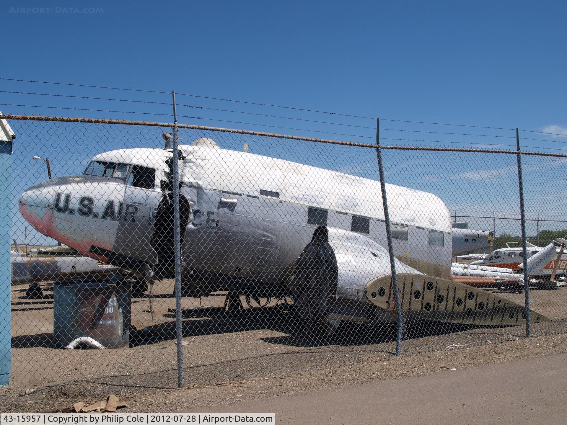 43-15957, 1943 Douglas C-47A-90-DL Skytrain C/N 20423, Stored at the closed Stapleton Airport, Denver