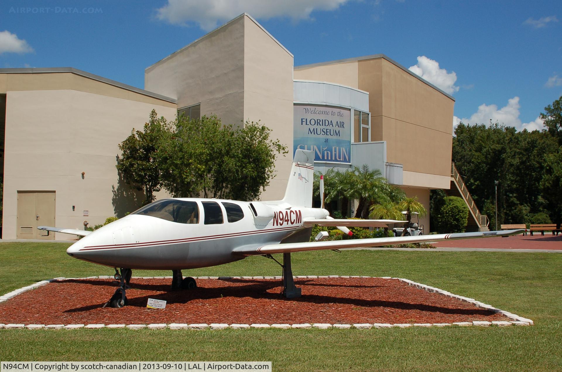 N94CM, 1993 Cirrus VK-30 C/N 9105, 1993 Cirrus VK-30, N94CM, at the Florida Air Museum, Lakeland Linder Regional Airport, Lakeland, FL
