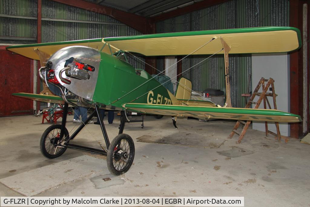G-FLZR, 2001 Staaken Z-21 Flitzer C/N PFA 223-13219, Staaken Z-21 Flitzer at The Summer Madness Fly-In. The Real Aeroplane Club, Breighton Airfield, August 2013.