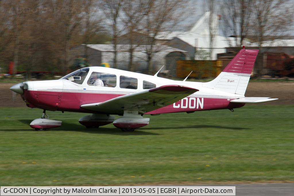 G-CDON, 1982 Piper PA-28-161 Cherokee Warrior II C/N 28-8216185, PA-28-161 Warrior II at The Real Aeroplane Company's May-hem Fly-In, Breighton Airfield, May 2013.