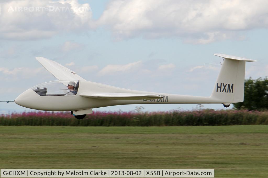 G-CHXM, 1976 Grob G-102 Astir CS C/N 1272, Grob G102 Astir being launched for a cross country flight during The Northern Regional Gliding Competition, Sutton Bank, North Yorks, August 2nd 2013.