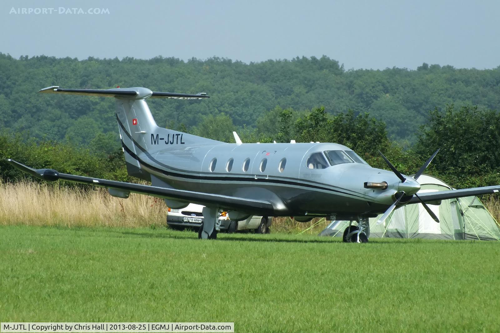 M-JJTL, 2009 Pilatus PC-12/47E C/N 1126, at the Little Gransden Air & Vintage Vehicle Show
