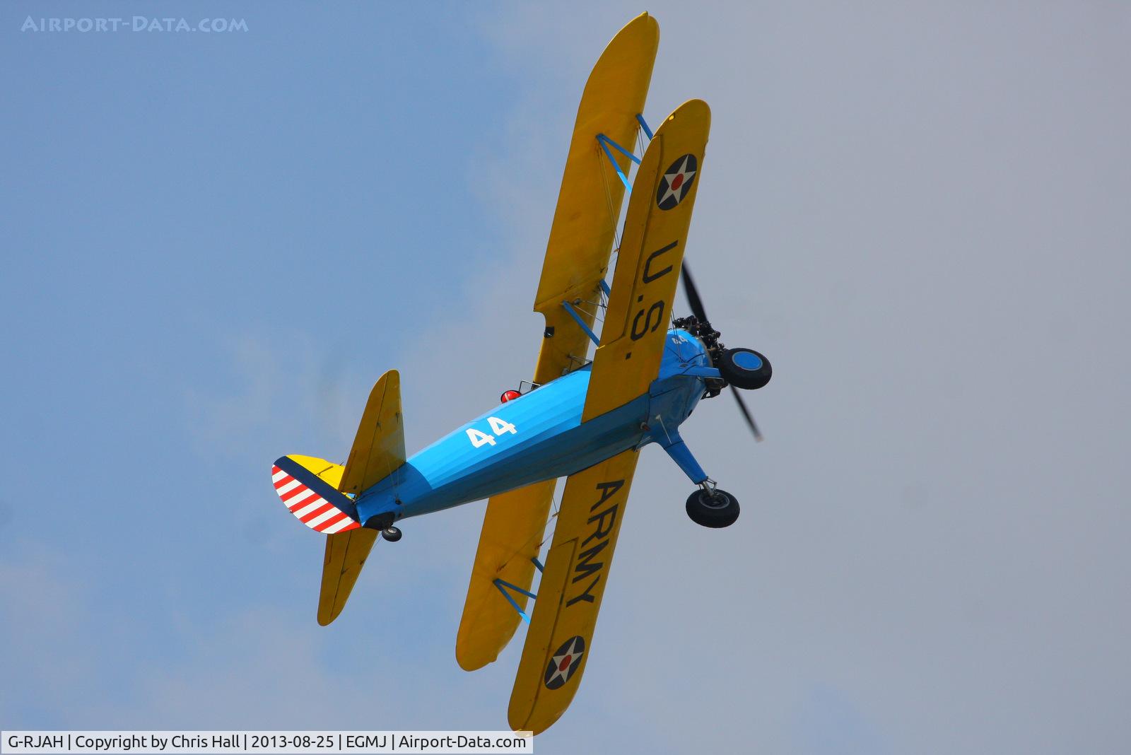 G-RJAH, 1942 Boeing A75N1 C/N 75-4041, at the Little Gransden Air & Vintage Vehicle Show