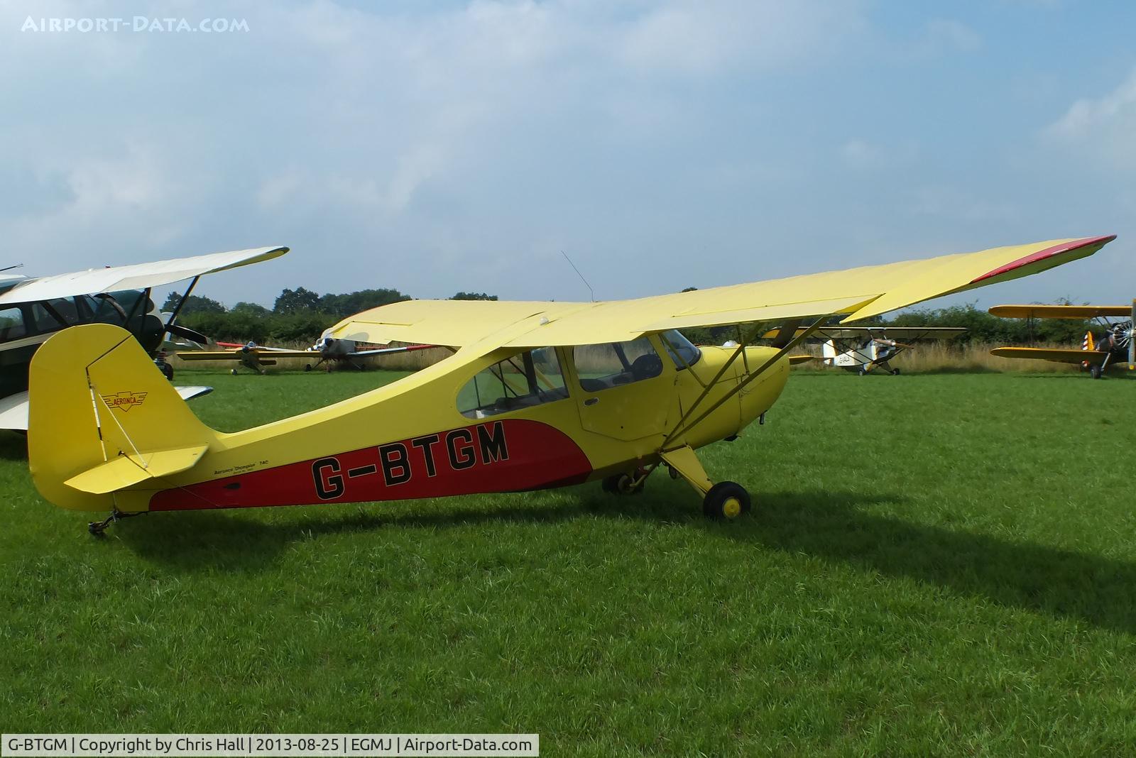 G-BTGM, 1946 Aeronca 7AC Champion C/N 7AC-3665, at the Little Gransden Air & Vintage Vehicle Show