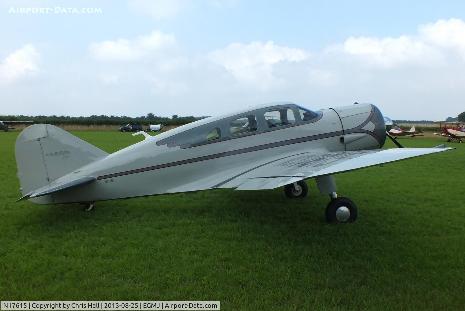 N17615, 1938 Spartan 7W Executive C/N 14, at the Little Gransden Air & Vintage Vehicle Show