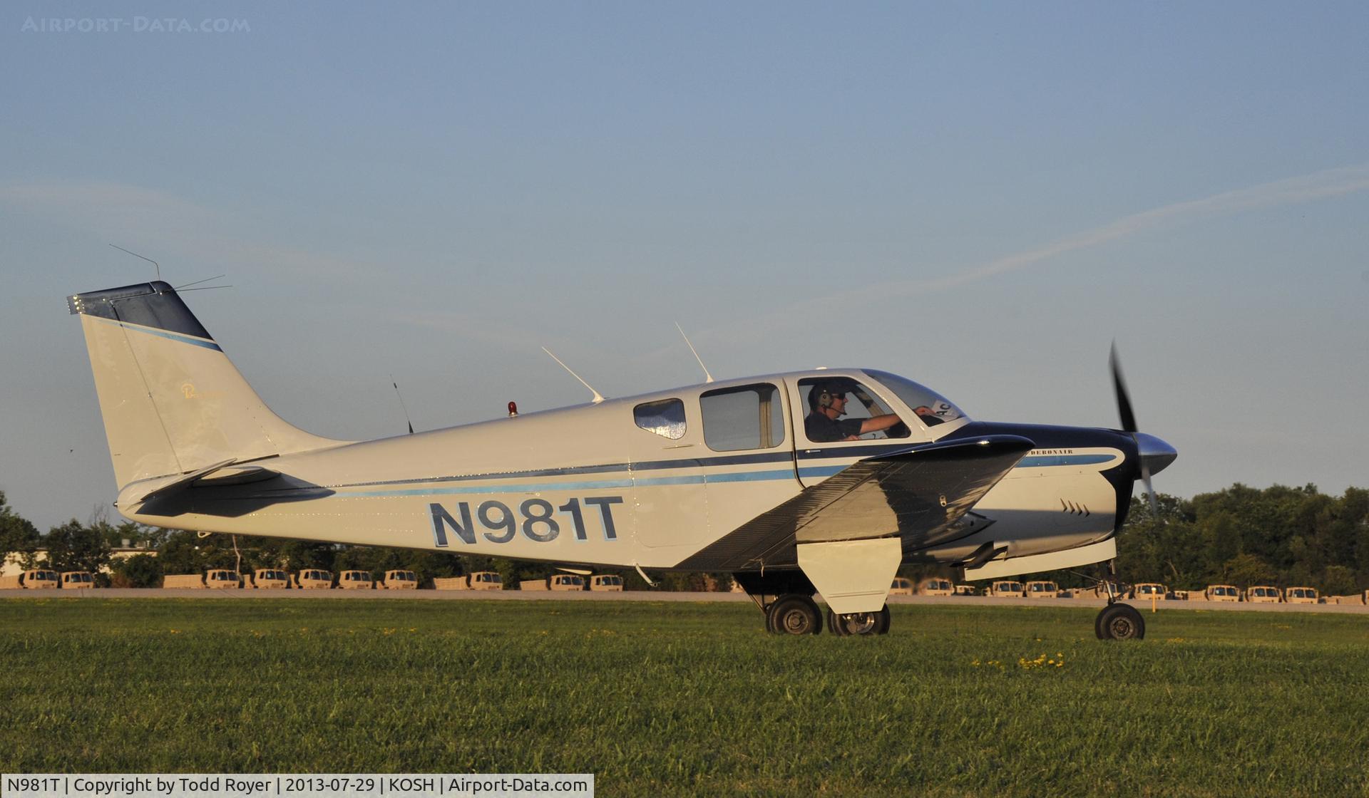 N981T, 1960 Beech 35-33 Debonair C/N CD-188, Airventure 2013