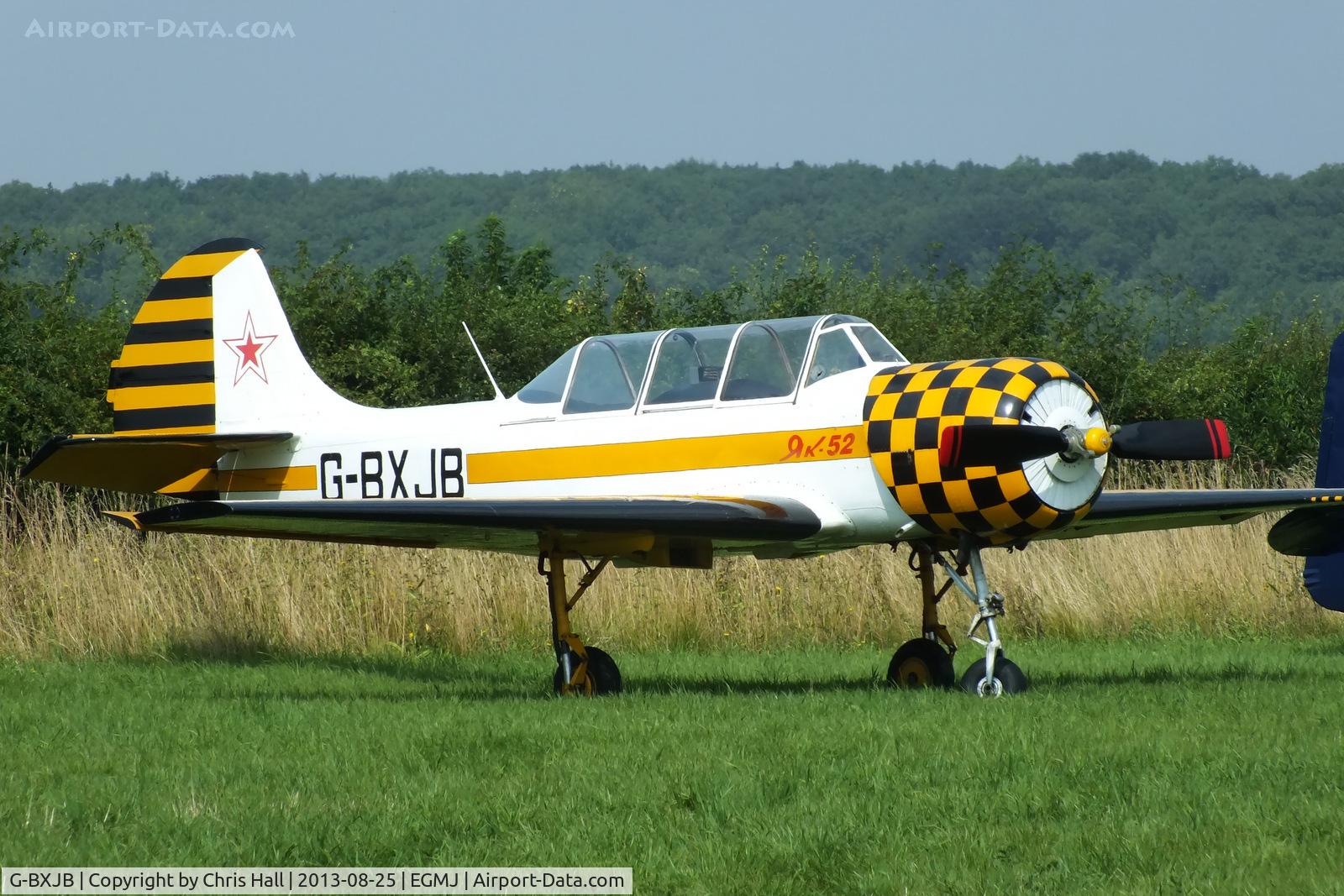 G-BXJB, 1987 Bacau Yak-52 C/N 877403, at the Little Gransden Air & Vintage Vehicle Show