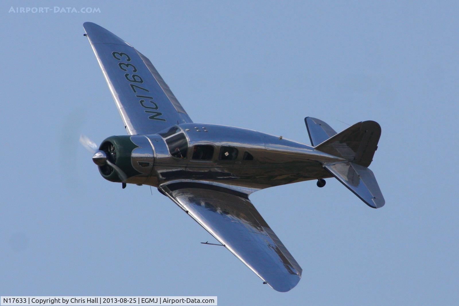 N17633, 1939 Spartan 7W Executive C/N 21, at the Little Gransden Air & Vintage Vehicle Show