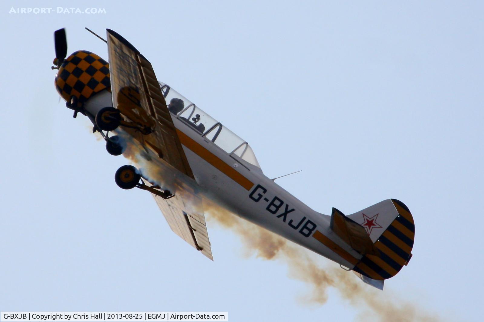 G-BXJB, 1987 Bacau Yak-52 C/N 877403, at the Little Gransden Air & Vintage Vehicle Show