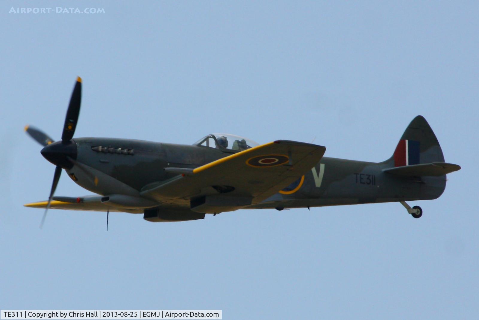 TE311, 1945 Supermarine 361 Spitfire LF.XVIe C/N CBAF.IX.4497, at the Little Gransden Air & Vintage Vehicle Show