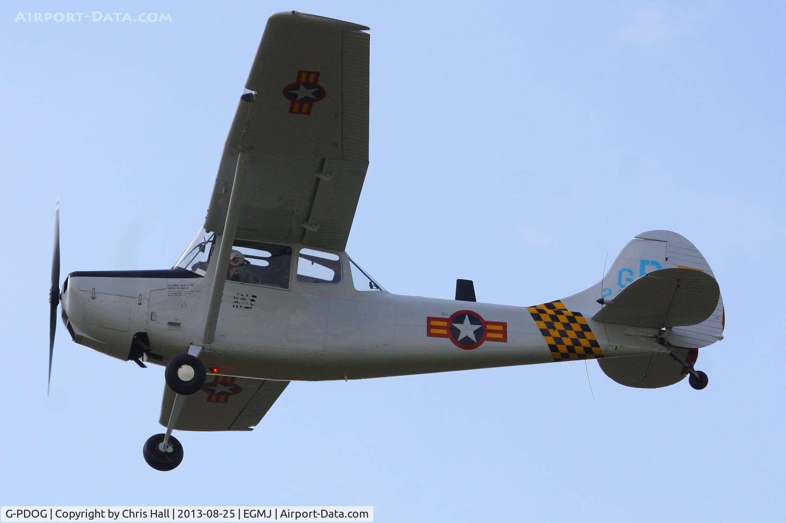 G-PDOG, 1957 Cessna 305C C/N 24550, at the Little Gransden Air & Vintage Vehicle Show