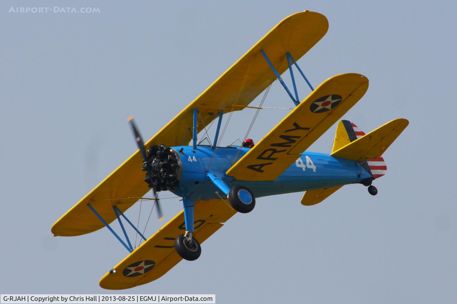 G-RJAH, 1942 Boeing A75N1 C/N 75-4041, at the Little Gransden Air & Vintage Vehicle Show
