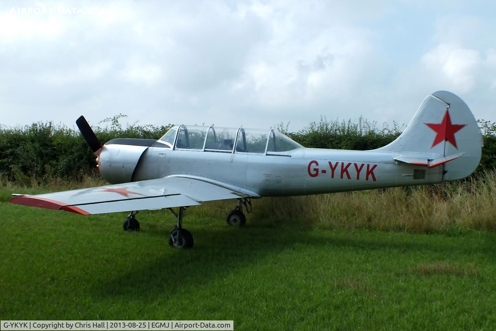 G-YKYK, 1998 Yakovlev (Aerostar) Yak-52 C/N 9812106, at the Little Gransden Air & Vintage Vehicle Show