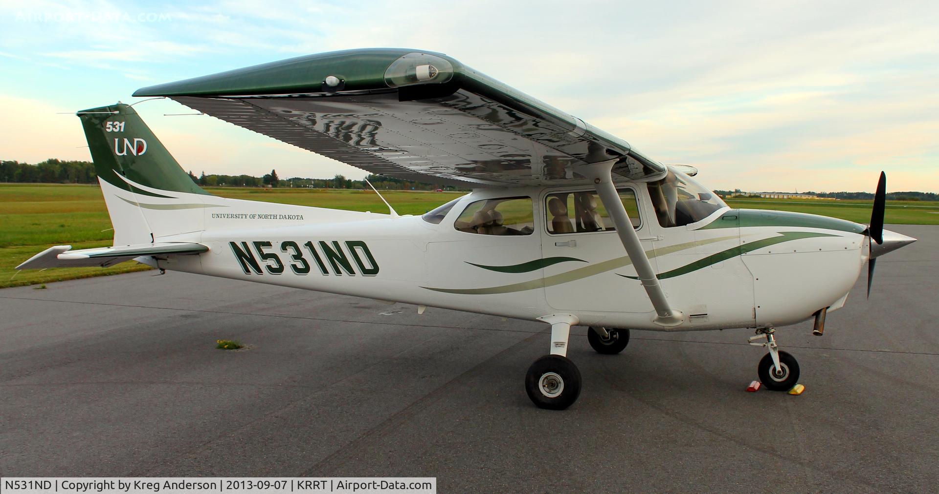 N531ND, 2011 Cessna 172S C/N 172S11101, Cessna 172S of the University of North Dakota on the ramp.
