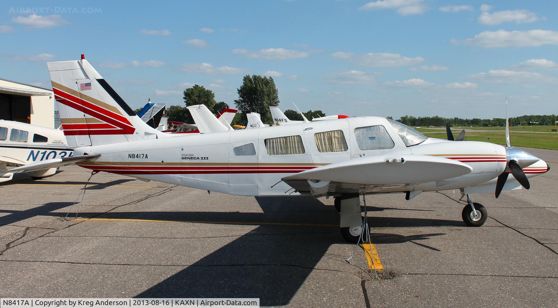 N8417A, 1981 Piper PA-34-220T C/N 34-8133175, Piper PA-34-220T Seneca on the line.