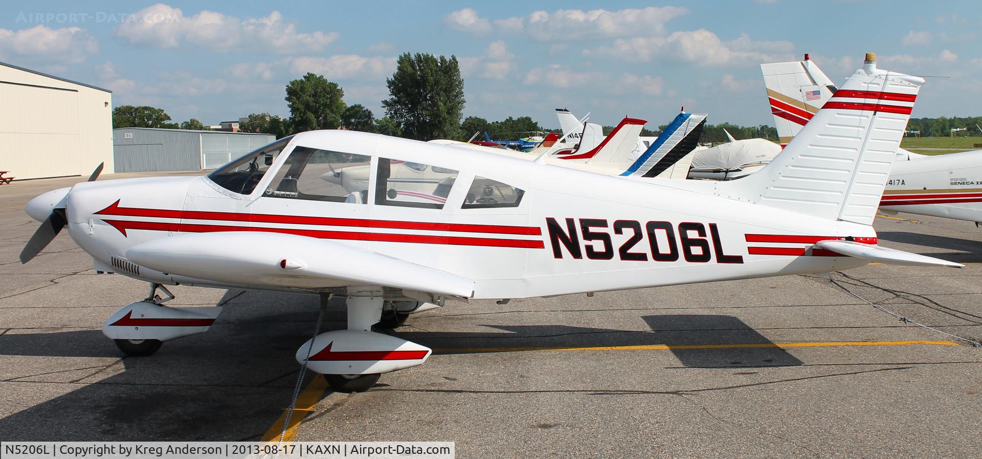 N5206L, 1967 Piper PA-28-180 C/N 28-4497, Piper PA-28-180 Cherokee on the line.
