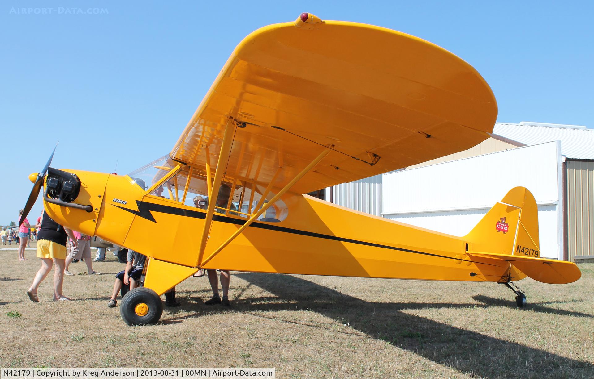N42179, Piper J3C-65 Cub C/N 14421, 2013 Battle Lake Fly-in