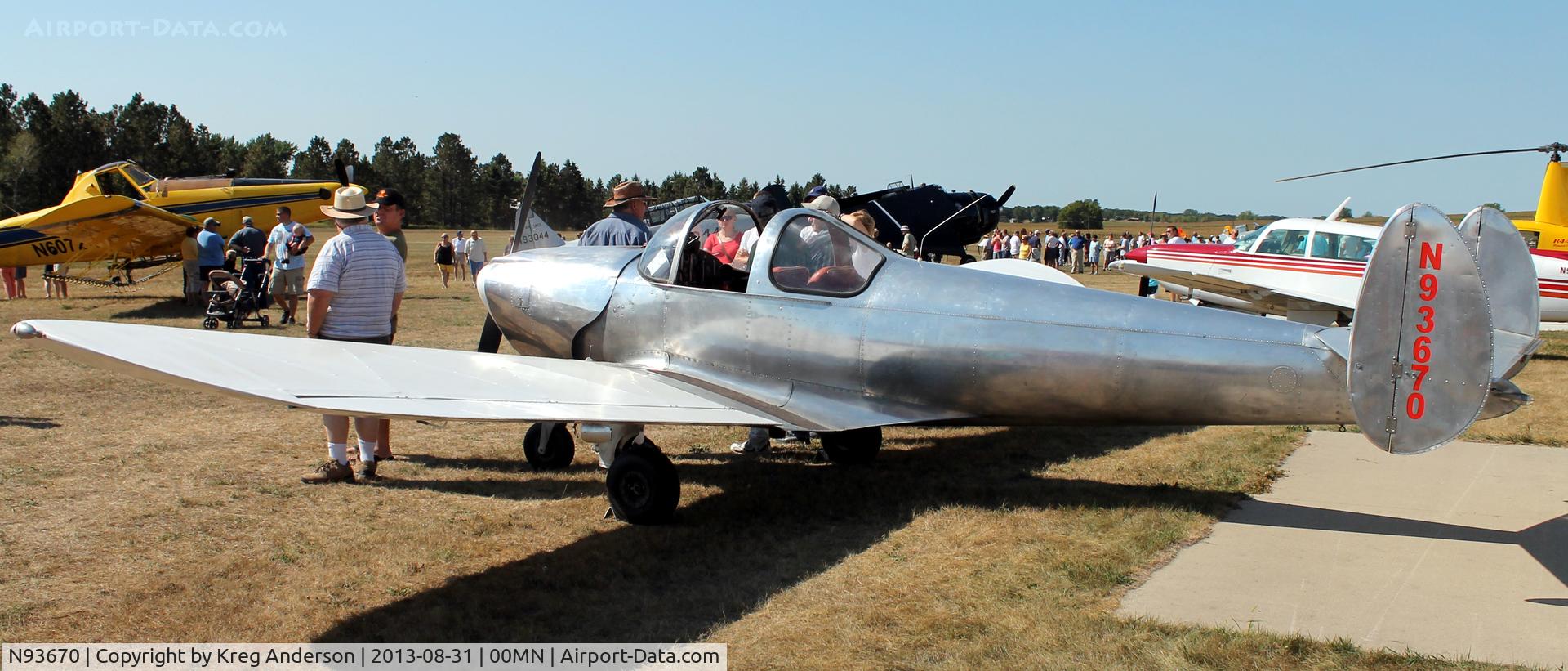 N93670, 1946 Erco 415C Ercoupe C/N 993, 2013 Battle Lake Fly-in