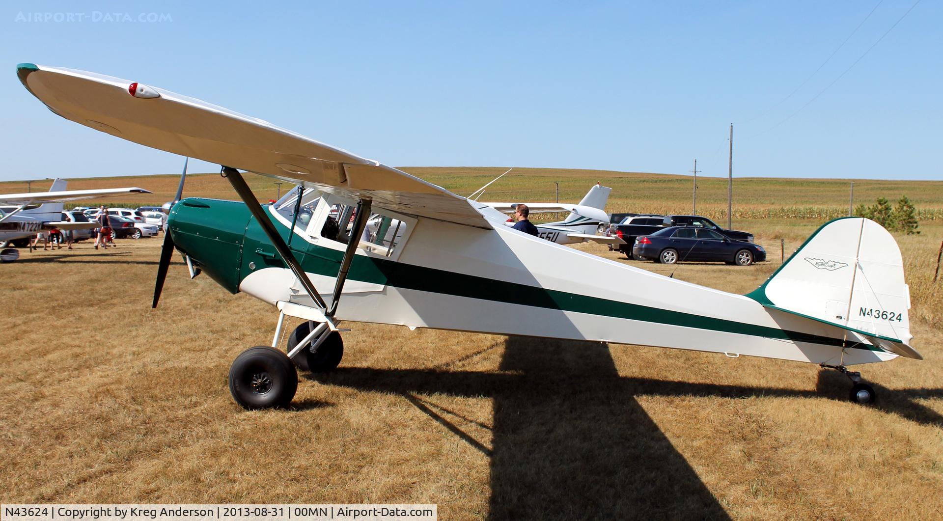 N43624, 1946 Taylorcraft BC12-D C/N 7283, 2013 Battle Lake Fly-in