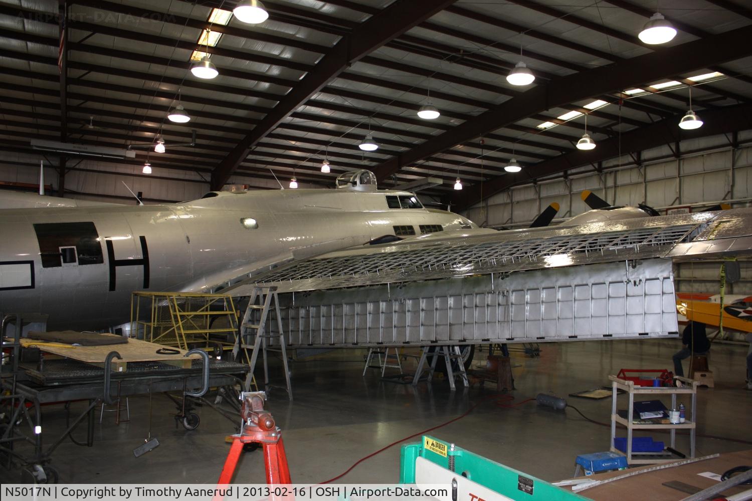 N5017N, 1944 Lockheed/Vega (Boeing) B-17G-105-VE Flying Fortress C/N 8649, 1944 Boeing B-17G, c/n: 44-85740.  Wing skins removed due to hail damage