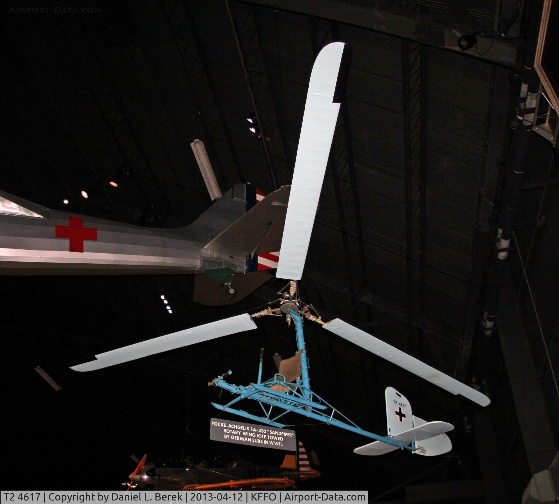 T2 4617, Focke-Achgelis Fa-330A-1 C/N Not found T2 4617, Very few of the 200 aircraft built survive.  The machine was towed by a U-boat and derived its lift through autorotation.