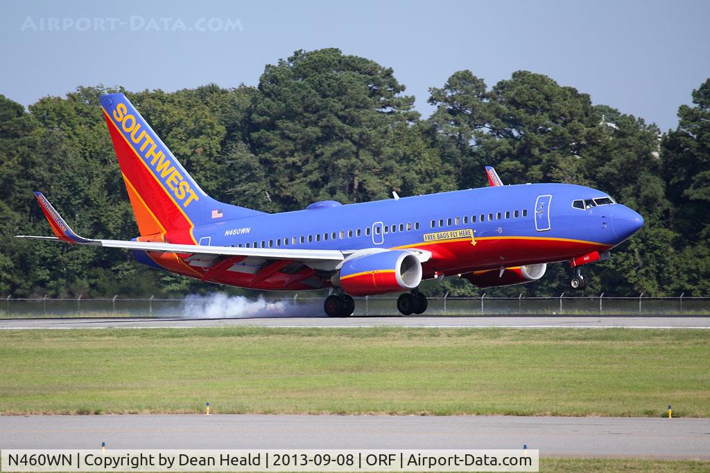 N460WN, 2004 Boeing 737-7H4 C/N 32464, Southwest Airlines 2004 Boeing 737-7H4 N460WN (FLT SWA391) from Chicago Midway Int'l (KMDW) landing RWY 23.