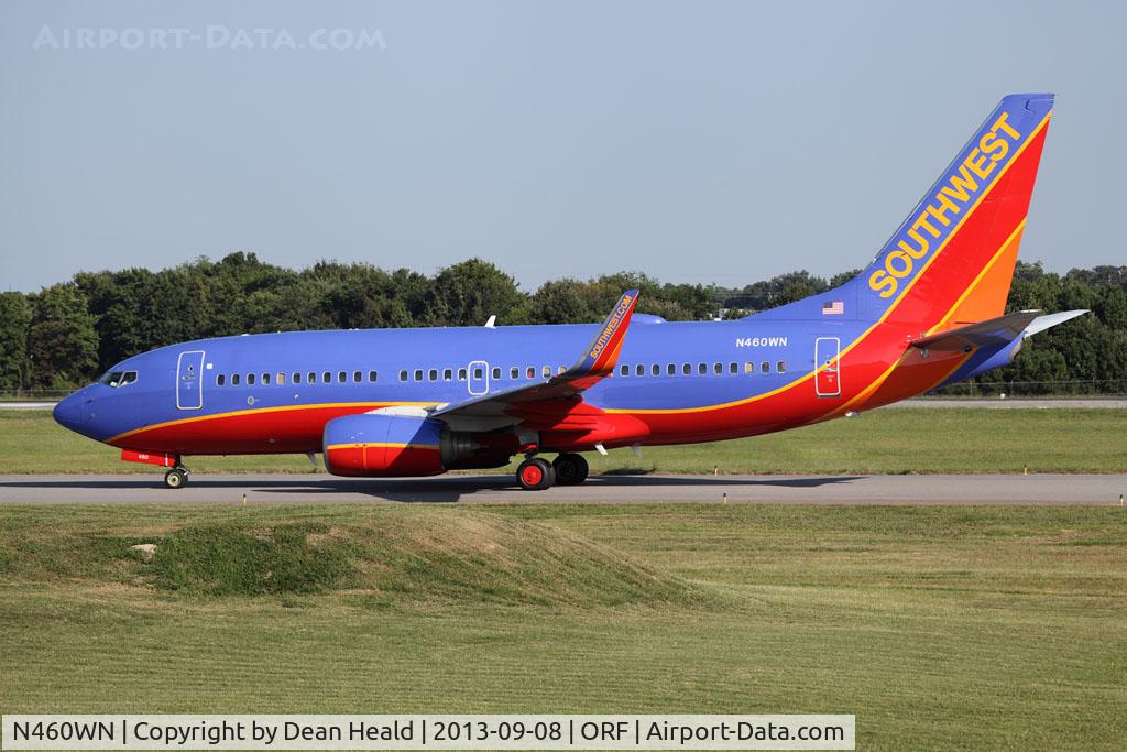 N460WN, 2004 Boeing 737-7H4 C/N 32464, Southwest Airlines 2004 Boeing 737-7H4 N460WN (FLT SWA391) taxiing to RWY 23 for departure to Orlando Int'l (KMCO).
