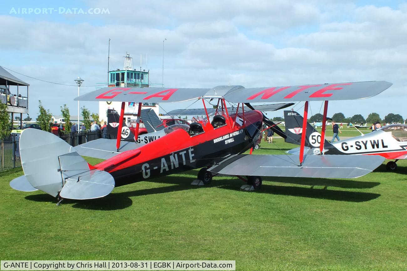 G-ANTE, 1941 De Havilland DH-82A Tiger Moth II C/N 84891, at the LAA Rally 2013, Sywell