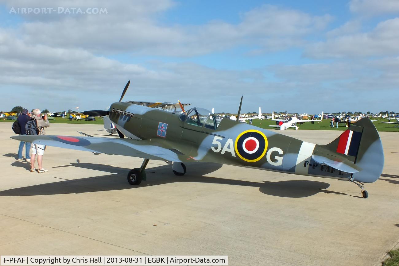 F-PFAF, Supermarine Aircraft Spitfire Mk.26B C/N 80, at the LAA Rally 2013, Sywell