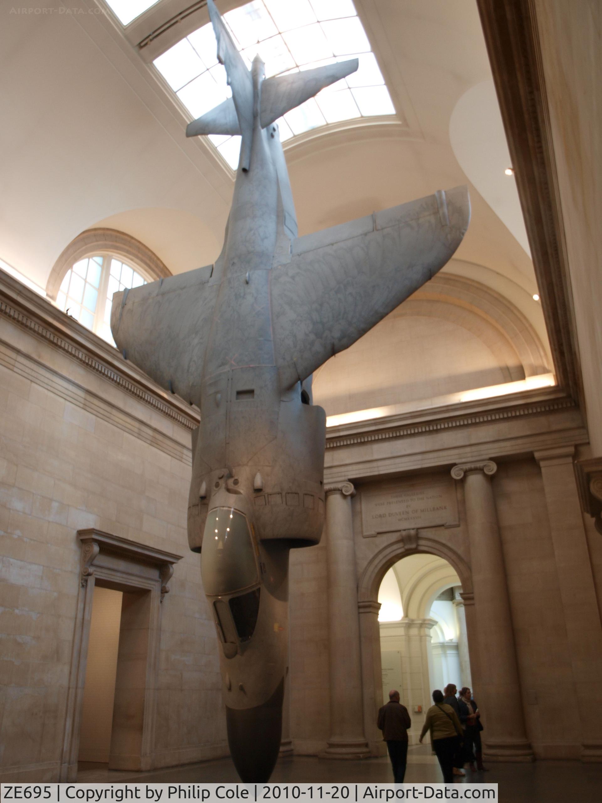 ZE695, 1987 British Aerospace Sea Harrier F/A.2 C/N B54, Tate Britain Gallery, London