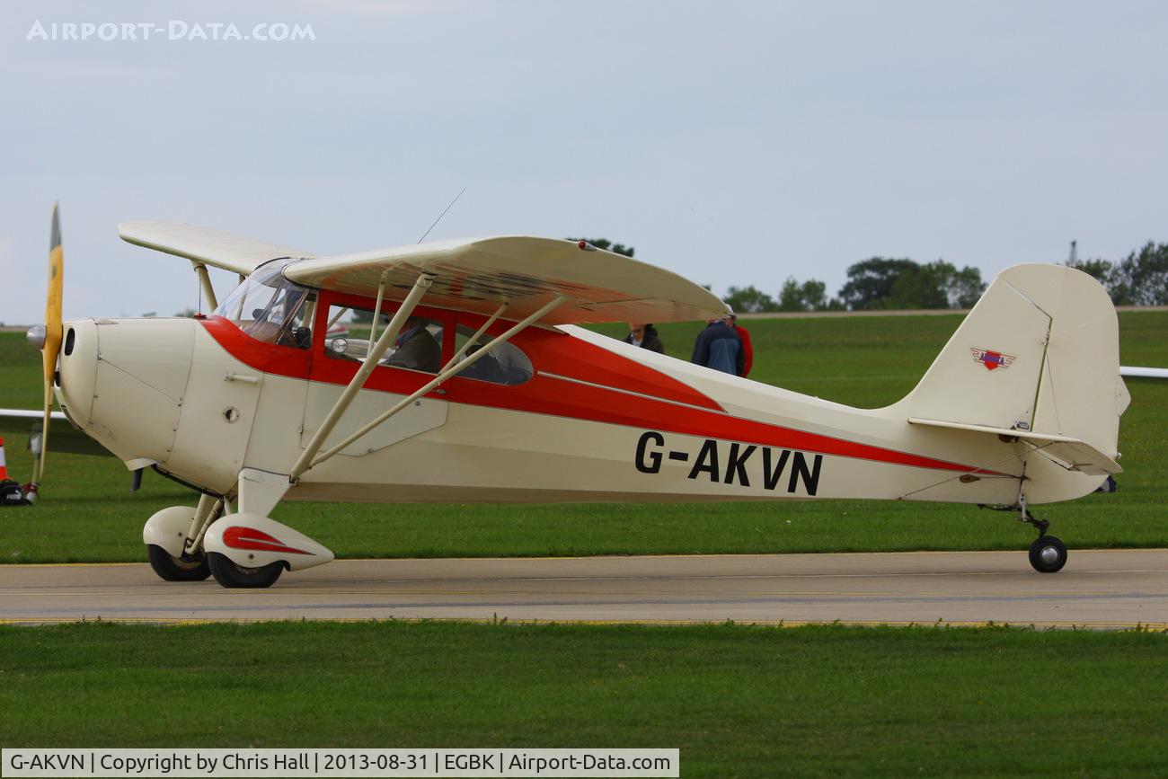 G-AKVN, 1946 Aeronca 11AC Chief Chief C/N 11AC-469, at the LAA Rally 2013, Sywell
