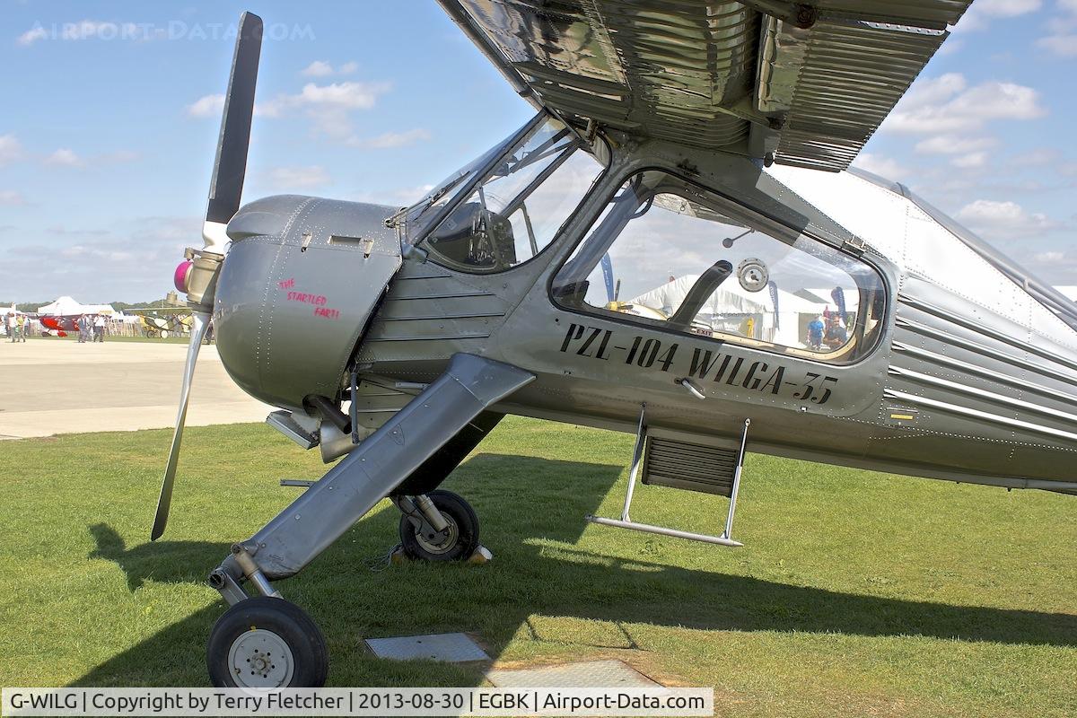 G-WILG, 1972 PZL-Okecie PZL-104 Wilga 35A C/N 62153, Photographed at Sywell in the UK during the 2013 Light Aircraft Association Rally