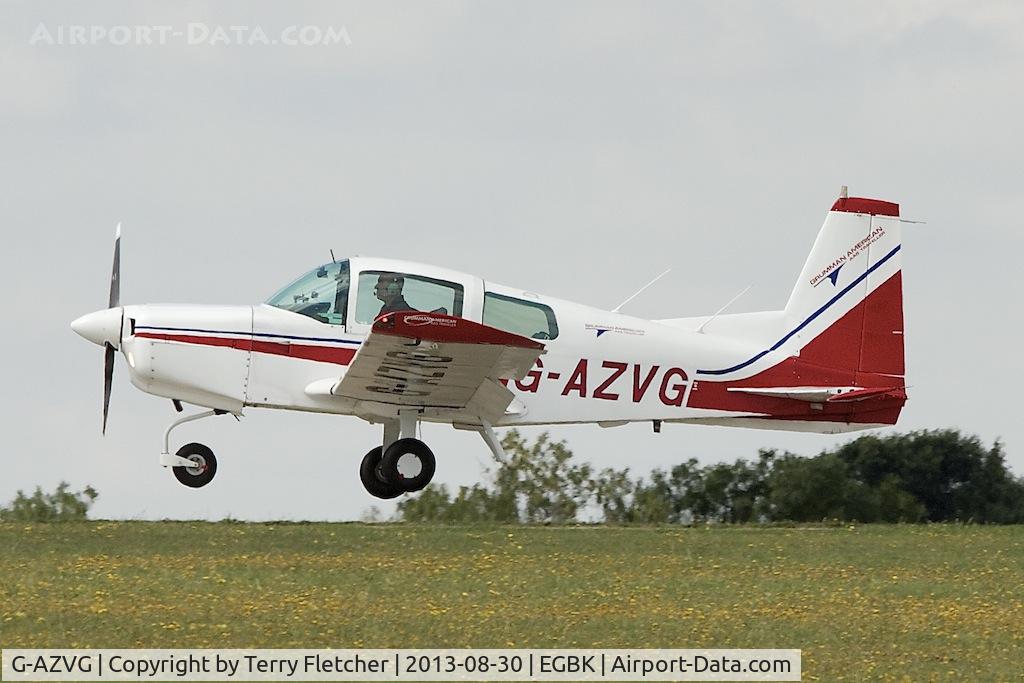 G-AZVG, 1972 American Aviation AA-5 Traveler C/N AA5-0075, Photographed at Sywell in the UK during the 2013 Light Aircraft Association Rally
