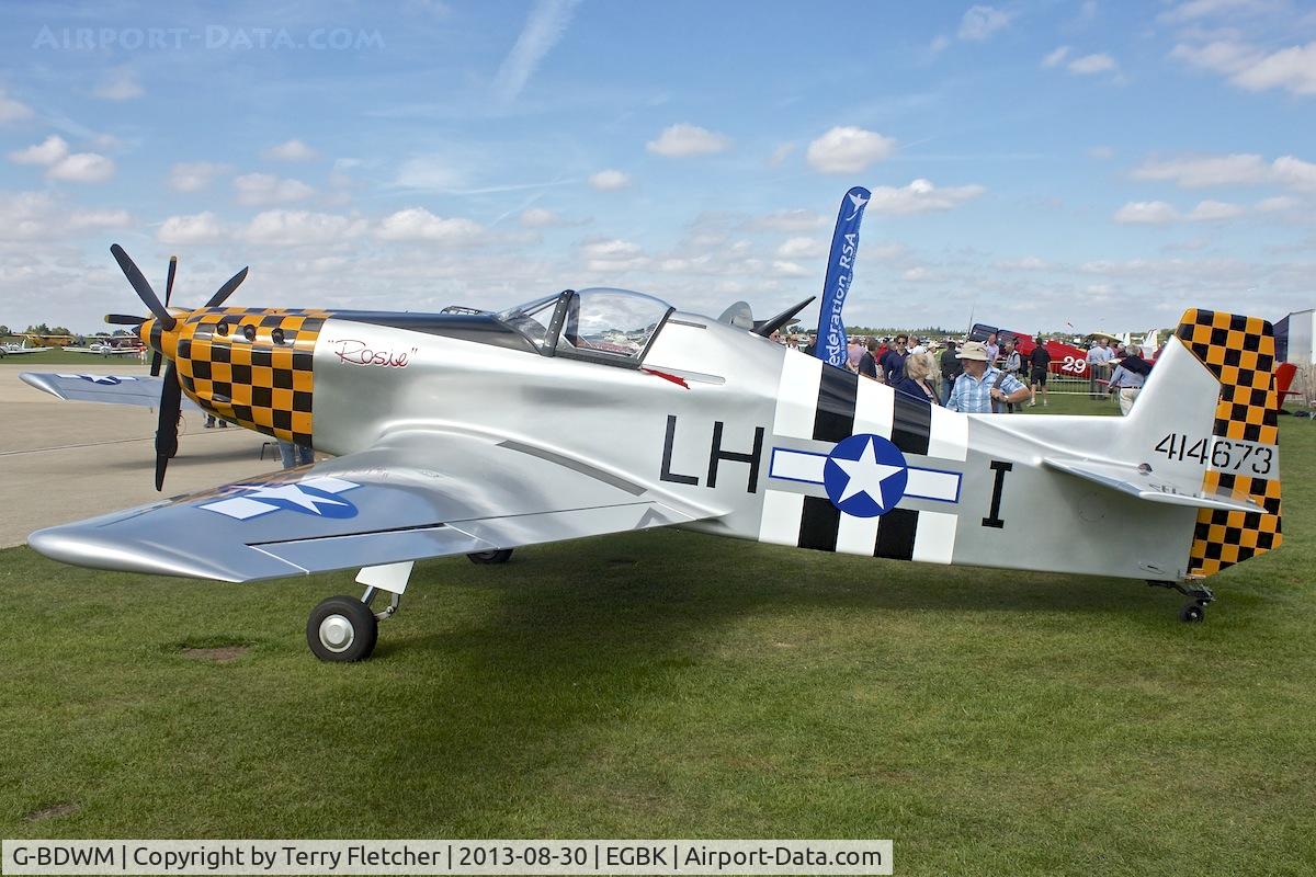G-BDWM, 1990 Bonsall DB1 Mustang C/N PFA 073-10200, Photographed at Sywell in the UK during the 2013 Light Aircraft Association Rally