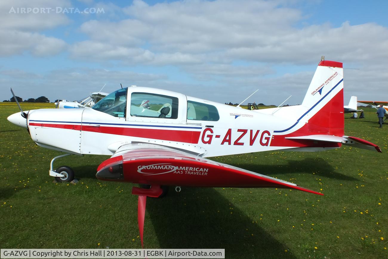 G-AZVG, 1972 American Aviation AA-5 Traveler C/N AA5-0075, at the LAA Rally 2013, Sywell