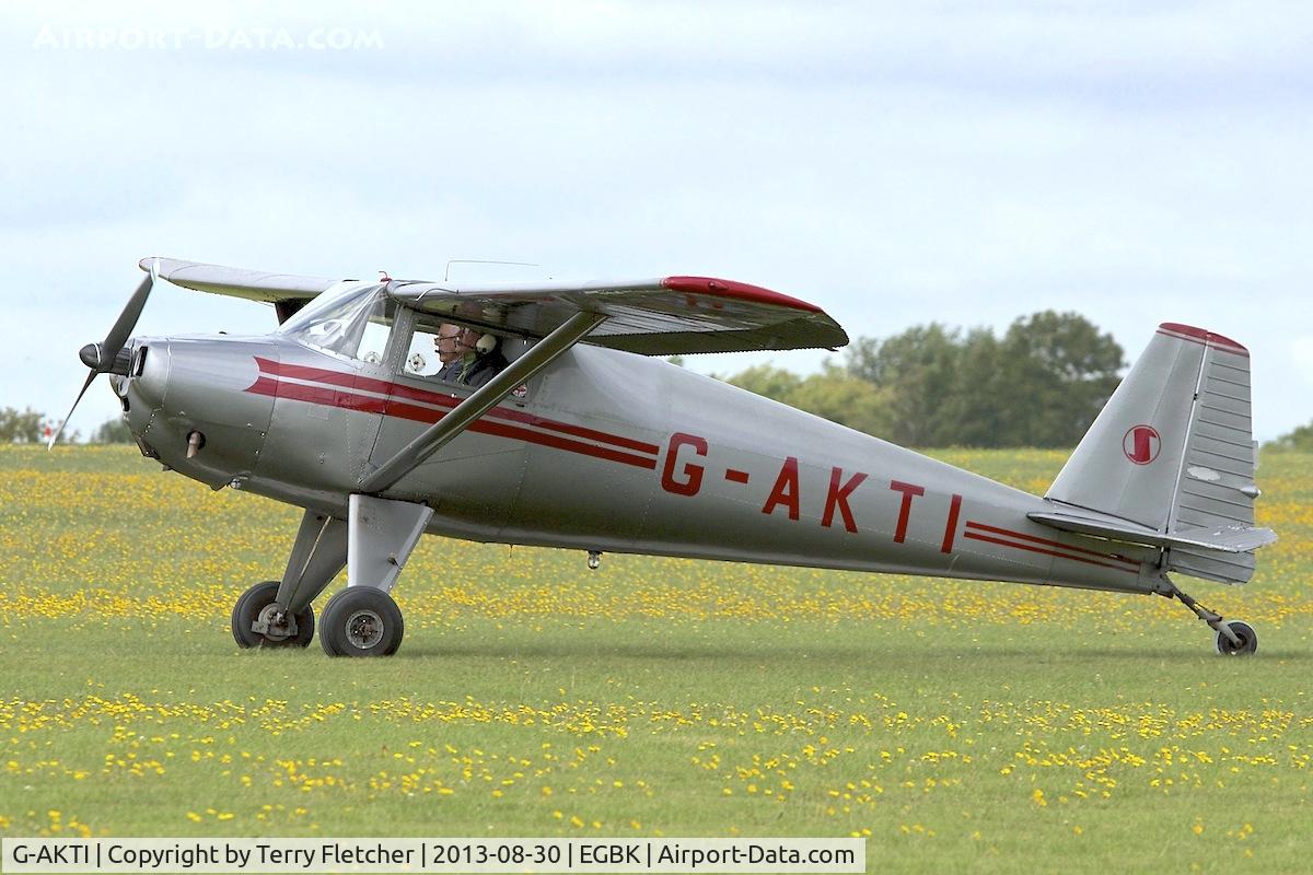 G-AKTI, 1946 Luscombe 8A Silvaire C/N 4101, Photographed at Sywell in the UK during the 2013 Light Aircraft Association Rally