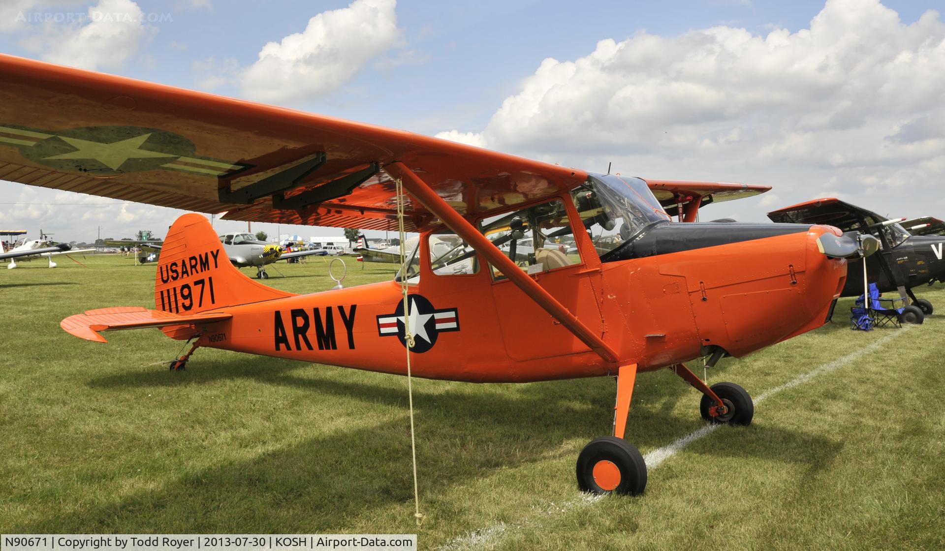 N90671, 1951 Cessna O-1A Bird Dog C/N 22285, Airventure 2013