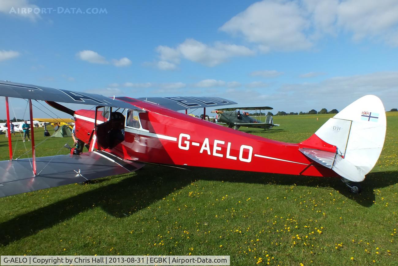 G-AELO, 1936 De Havilland DH.87B Hornet Moth C/N 8105, at the LAA Rally 2013, Sywell